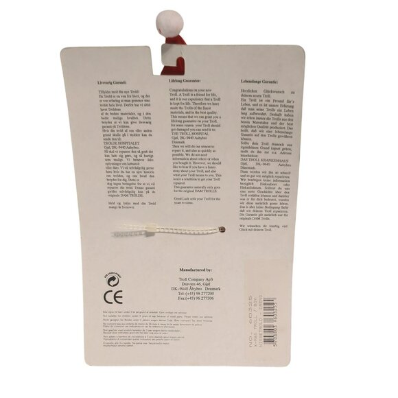 Vintage Troll Doll In Santa Suit 7-Inches Original Packaging 60325 1988 Dam - Picture 3 of 4